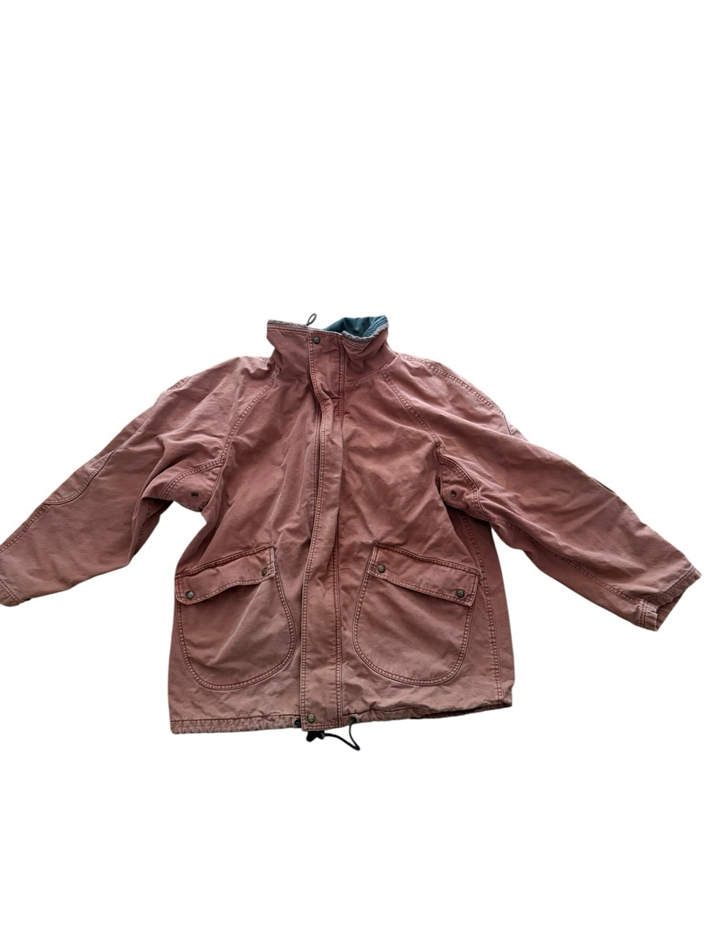 Timberland Weather Gear Mens Burnt Orange Full Zip Jacket M 100% Cotton